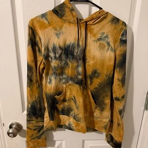 New Mix Yellow and Black Tie-Dye Hoodie
